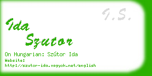 ida szutor business card