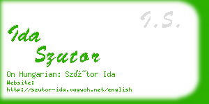 ida szutor business card